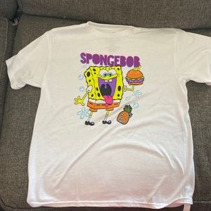 the branding is spongebob squarepants nickelodeon, true to size and white